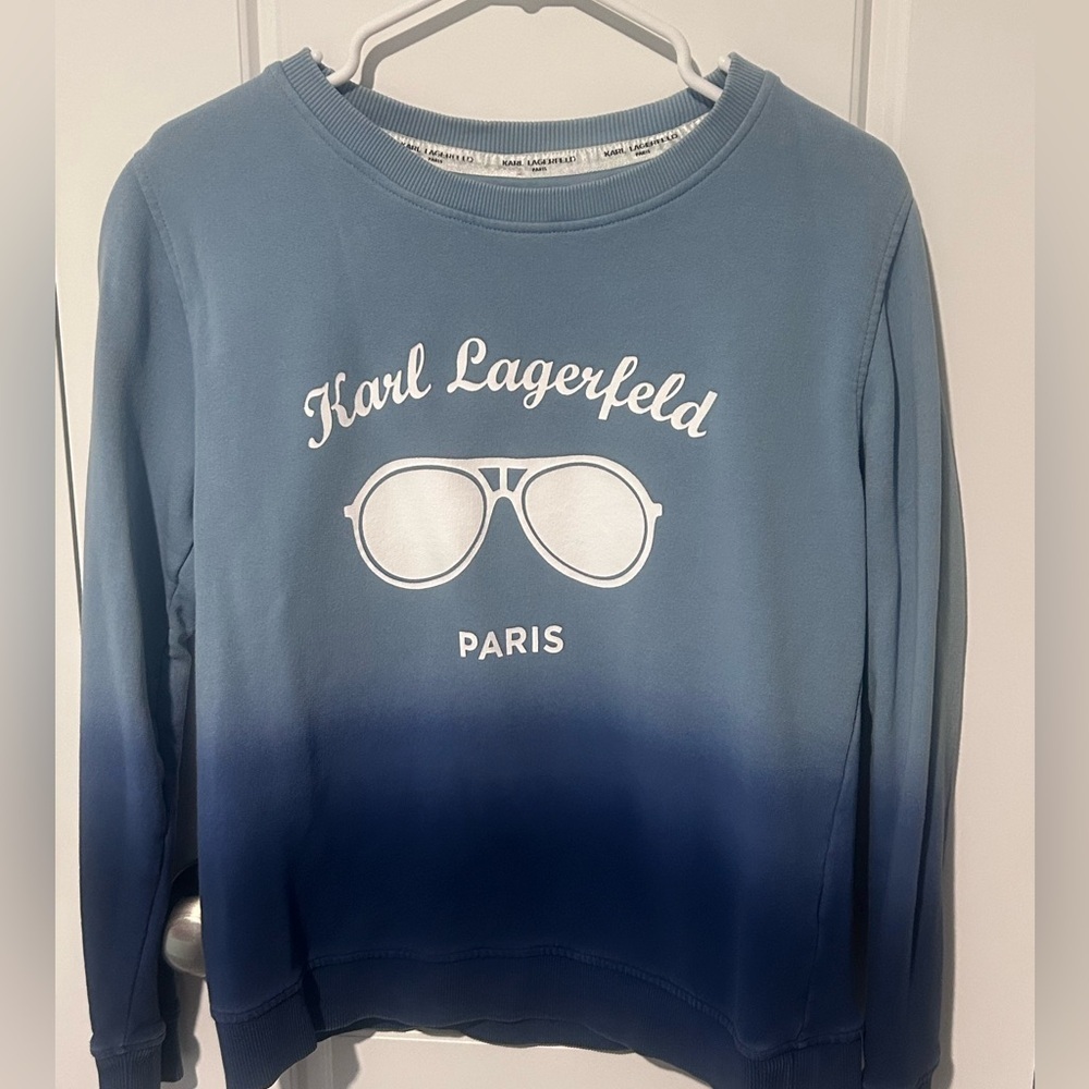Karl Lagerfeld Women’s Sweatshirt Ombre Blue Small